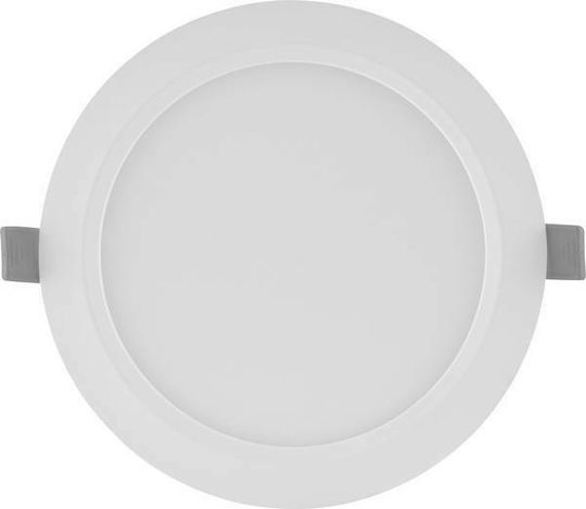 Ledvance Στρογγυλό Χωνευτό LED Panel 12W με Θερμό Λευκό Φως 3000K 16.9εκ.