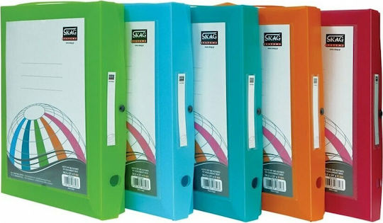 Skag Plastic File Box with Buttons 27x6x36.5cm (Μiscellaneous colours)