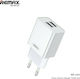 Remax Φορτιστής Χωρίς Καλώδιο με 2 Θύρες USB-A Λευκός (RP-U51 Elves)