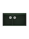 Sanitec Classic Drop-In Chiuvetă Dreapta din Granit Sintetic L93xW51cm Granit verde