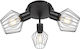Rabalux Belano Dreifach Spot mit Fassung E14 in Schwarz Farbe