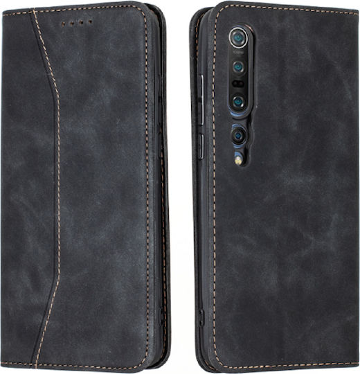 Bodycell PU Leather Buchen Sie Synthetisches Leder Schwarz (Xiaomi Mi 10 / Mi 10 Pro)