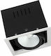 Ledvance Pătrat Metalic Spot Încorporat cu LED Integrat și Lumină Alb Cald Negru 17.3x17.3cm. 1buc