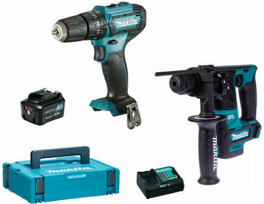 Makita CLX235SMJ Σετ Δραπανοκατσάβιδο & Πιστολέτο 12V με 2 Μπαταρίες 4Ah και Θήκη
