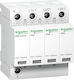 Schneider Electric Acti 9 iPRD20r Антикерни панел Тип T2 Четириполюсен Максимален изходен ток 20kA 350V с дистанционно показване