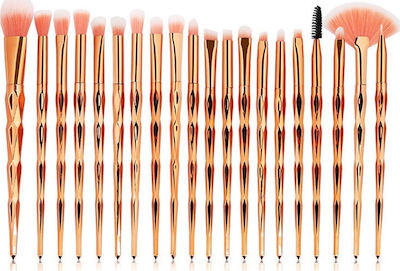 Maange Professional Synthetic Make Up Brush Set Diamond Handle Makeup 20pcs