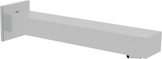 Ottone Meloda Square Built-in Faucet Spout for for Bathroom Sink Silver