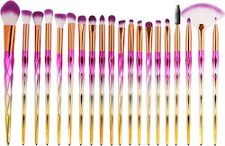 Maange Professional Synthetic Make Up Brush Set Diamond Handle Makeup 20pcs