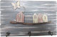 Kapadakis Wood Art Κρεμάστρα Τοίχου Χειροποίητη Γειτονιά Με Πεταλούδα Ξύλινη 3 Θέσεων Πολύχρωμη 35x5x21cm