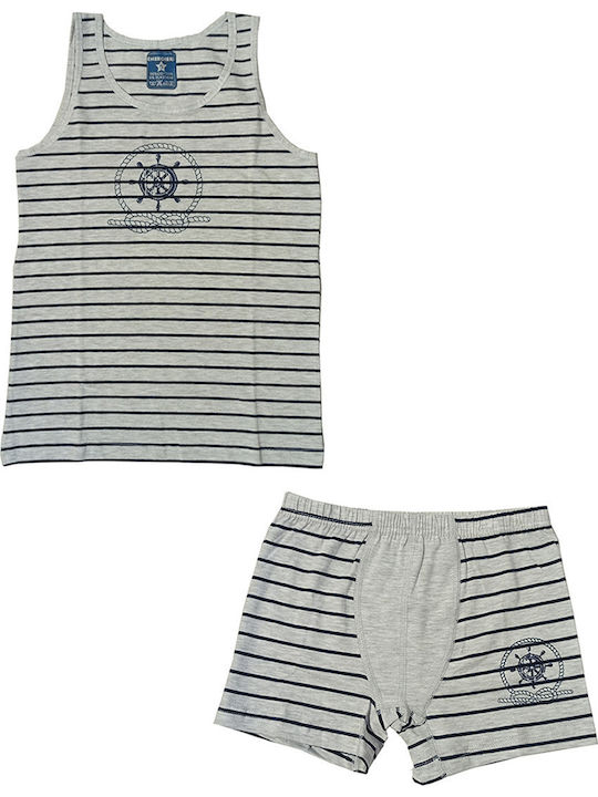 Energiers Kids Boxers and Tank Top Set Gray 2pcs