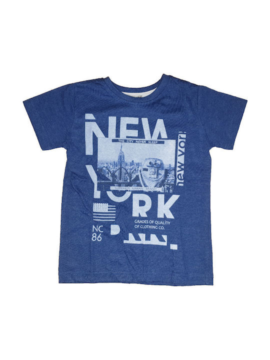 New College Kinder-T-Shirt Blau New York