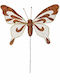 JK Home Decoration Weihnachtliche Stoff Figur Schmetterling Braun