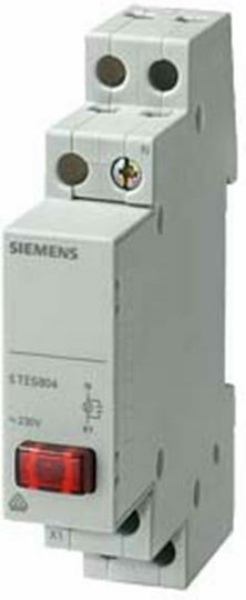 Siemens Μονή Ενδεικτική Λυχνία Πίνακα Κόκκινη LED 230VAC