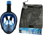 Summertiempo Μάσκα Θαλάσσης με Αναπνευστήρα Full Face Μπλε Σκούρο M/L