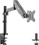 Maclean Energy MC-775 Ständer Auf dem Schreibtisch Bildschirm bis zu 32" mit Arm Gray