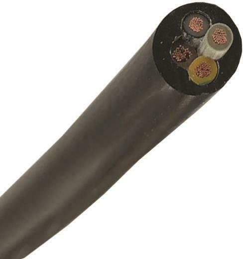 Eurolamp Καλώδιο Ρεύματος τύπου H07RN-F με Διατομή 3x2.5mm² σε Μαύρο Χρώμα 1m