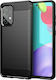 Hurtel Carbon Задна корица Силикон Черен (Galaxy A52 / A52s)