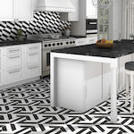 Ravenna Porto Capri Floor Interior Matte Porcelain Tile 25x22cm Black