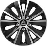 Versaco Set de tăvi pentru jante auto Rapide NC cu emblema Citroen 4buc 15" Argint