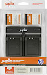 Jupio Μπαταρία Φωτογραφικής Μηχανής 2x Battery LP-E17 + USB Dual Charger 1100mAh Συμβατή με Canon