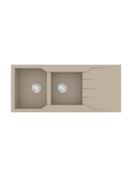 Sanitec Ultra Granite Drop-In Sink Left Synthet...