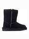 Bearpaw Μπότες Elle Toddler Zipper 1962TZ-011 Ghete copii din piele intoarsa cu Fermoar Negre