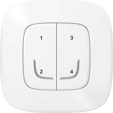 Legrand Valena Allure with Netatmo Wall-mounted Electrical Wall Switch Wi-Fi Commands Quadruplicate with White Frame