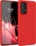 KWmobile Umschlag Rückseite Silikon Rot (Galaxy A52 / A52s) 54346.111