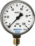 WIKA 08554 Manometer Kapsel 100 mBar 1/4"