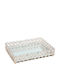 Keskor Metallic Rectangular Decorative Tray with Mirror Χρυσό 25x18x5.5cm