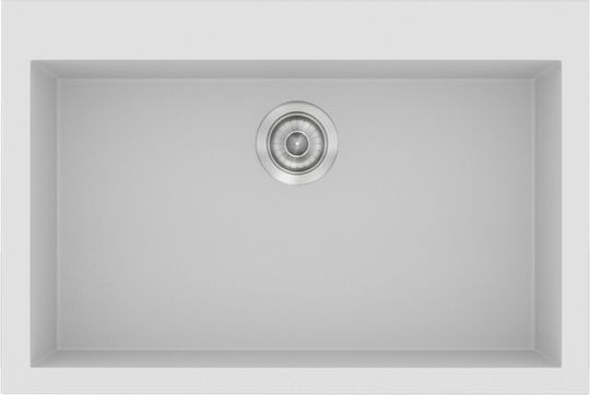 Sanitec Classic Drop-In Chiuvetă din Granit Sintetic L70xW50cm Alb