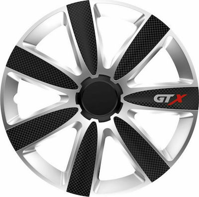 Versaco Σετ Τάσια Αυτοκινήτου GTX Carbon 4τμχ 14" Μαύρο/Ασημί