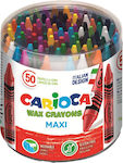 Carioca Wax Crayons Maxi Set von Buntstiften mit 50 Farben 42388