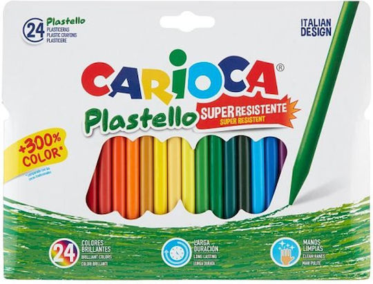 Carioca Plastello Crayons Set 24 Colours