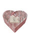 Kapadakis Wood Art Wooden Jewellery Box Pink 16x16x5cm