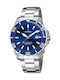 Festina Herrenuhr 44mm Automatisch mit Silber Metallarmband