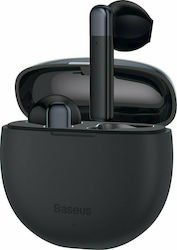 Baseus Encok W2 Earbud Bluetooth Handsfree Ακουστικά με Αντοχή στον Ιδρώτα και Θήκη Φόρτισης Μαύρα