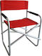 Ankor Director's Chair Beach Aluminium Red