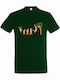 Unisex Tshirt "Basketball Evolution", Bottle green