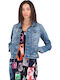 Kurz Damen Jeansjacke Blau