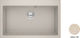 Crown Quadra Q-81 6781 6781-130 Drop-In Spüle aus Verbundgranulat B79xT50cm Sabbia