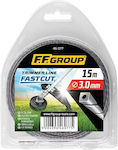 F.F. Group Fast Cut Μεσινέζα Τετράγωνη Στριφτή Μήκους 15m και Πάχους 3mm