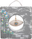 Kapadakis Wood Art Eye Handmade Hanging Lucky Charm Burner Gray made of Wood 12x2cm 1pcs