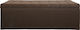 Bench Stool With Storage Space Upholstered In Brown Fabric 130x50x46cm