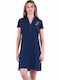 Christine Καλοκαιρινό Mini Φόρεμα Navy Μπλε