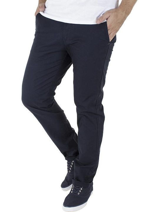 Double Men's Trousers Chino Navy Blue