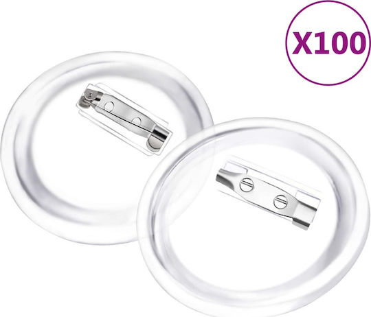 vidaXL Acrylic Brooch Pins 44 mm 100 Pieces
