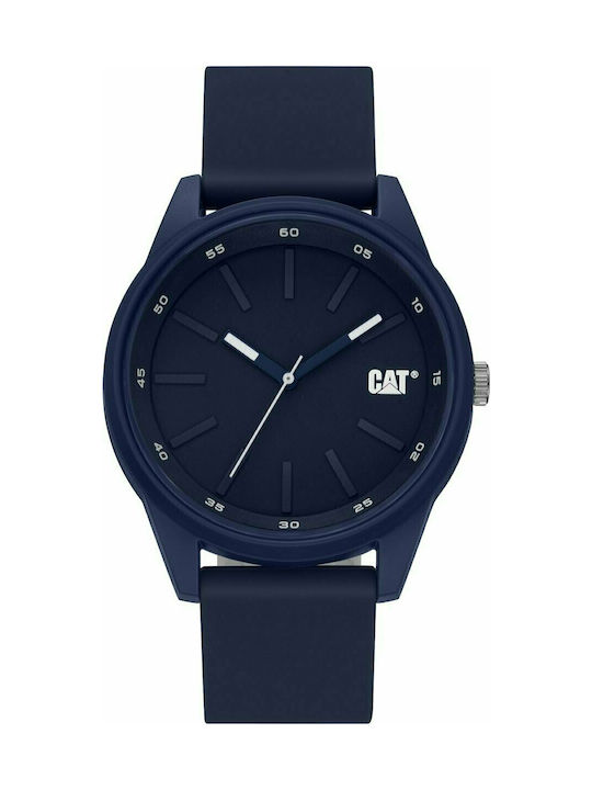 CAT Insignia Watch Battery with Blue Rubber Strap