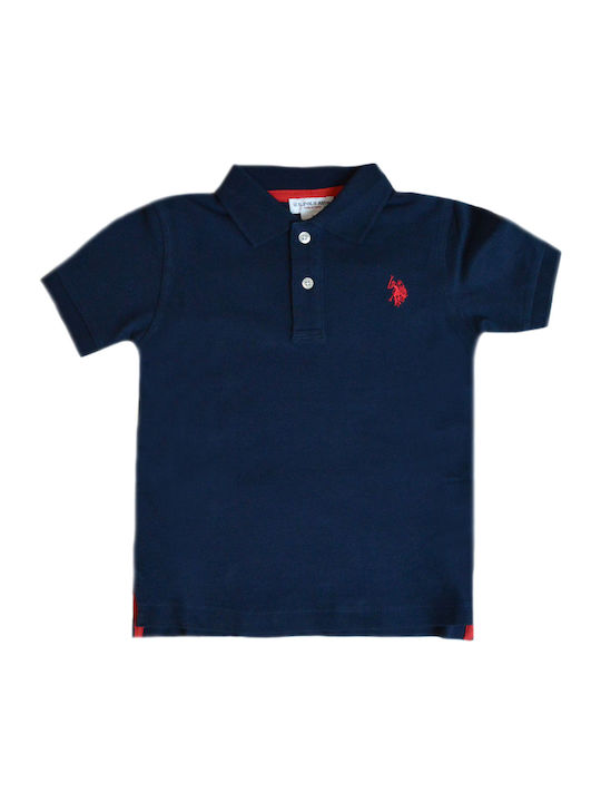 U.S. Polo Assn. Παιδικό Καλοκαιρινό Polo Κοντομάνικο Μπλε