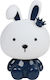 Keskor Kinder Dekorative Lampe Hase Crown Blau 14x12x23εκ.